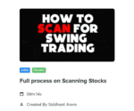 Trading with siddhant full process on scanning stocks