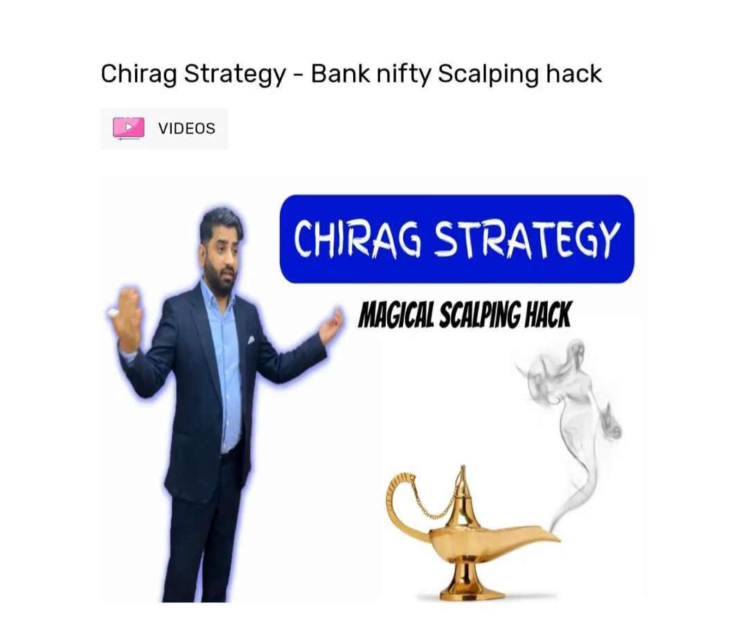 Trade with Tarun Chirag Strategy – Bank nifty Scalping Hack