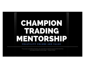Champion Trading Mentorship (Volatility Volume and Value) VVV stockanalyst By Rohit Kumar