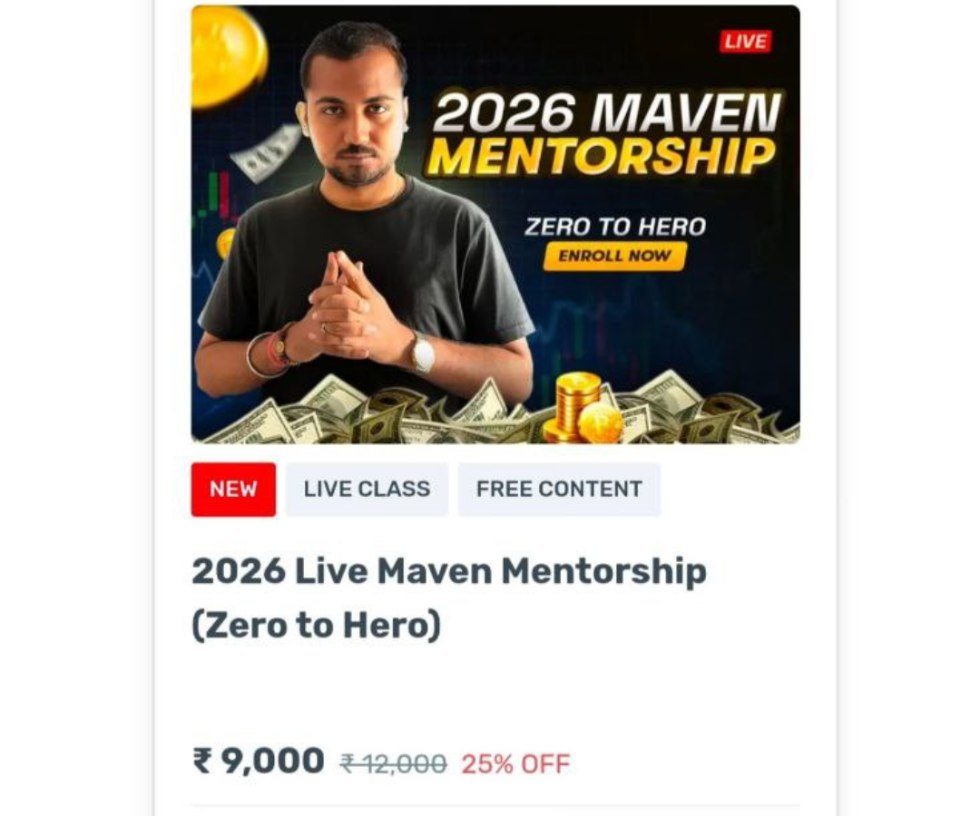Trader Maven 2026 Live Maven Mentorship ( Zero to Hero )