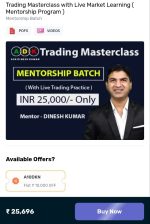 Ask Dinesh Kumar Course Trading Masterclass With live Market Learning