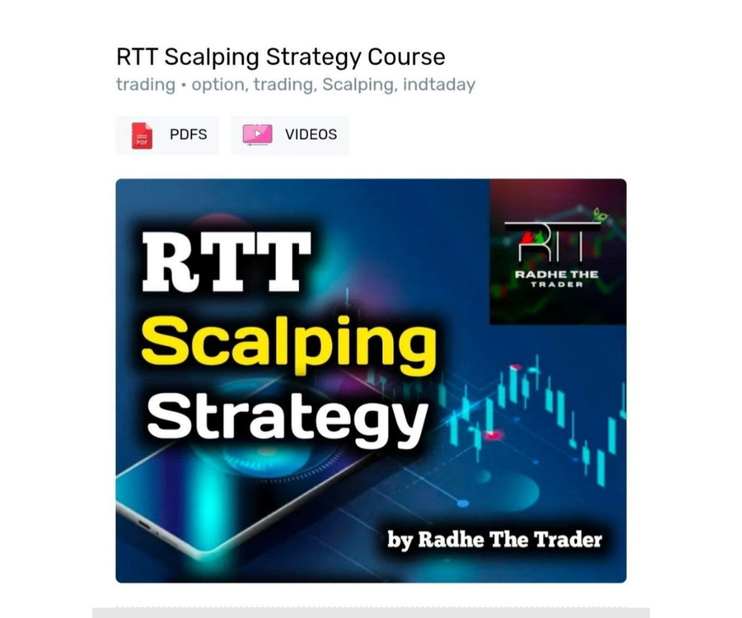 Radhe The Trader RTT Scalping Strategy Course